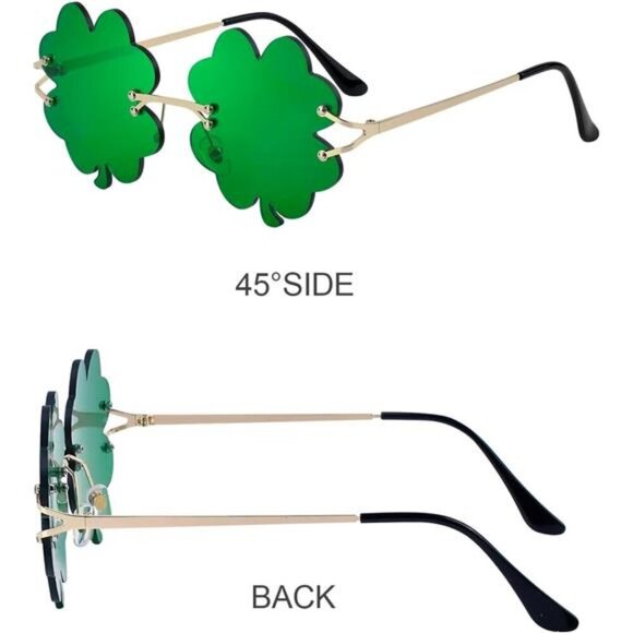 St. Patrick\'s Day Shamrock Sunglasses & Accessories - Green Clover Party Favors main image 8